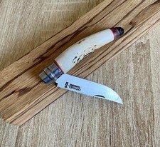Couteau Custom n°08 Bois De Cerf + Amarante Et Morta Lame Carbone Opinel