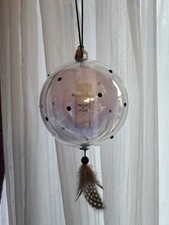  Miniature  " PERLES de  Lalique"  ds sa boule  33cms    de noël  + SA BOITE    