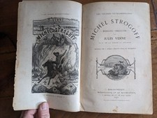 livre ancien- Jules Verne - Michel Strogoff + un drame au mexique - 1878