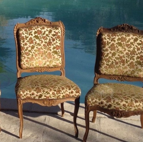 Chaises salon style louis - de,