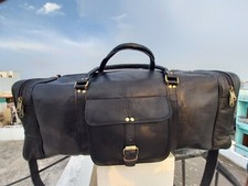 Sac de voyage en cuir noir de qualité supérieure 30" pour hommes bagage de sp...