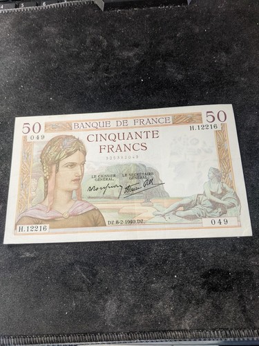 Billet francs ceres - 50,