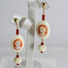 Boucles D'Oreilles or Jaune 18