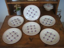 6  Assiettes plates Badonviller Normandie
