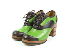 AW 2010 BERNHARD WILLHELM X CAMPER TOGETHER runway green & brown plateform pumps