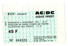 AC/DC used concert ticket -