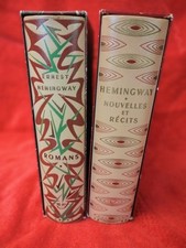 Oeuvres d' Ernest HEMINGWAY, cartonnage Bonnet, 2 volumes