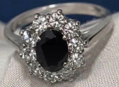 Bague halo ancienne argent - , et