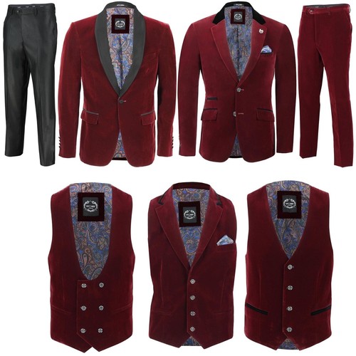 Hommes bordeaux velours - bordeaux,