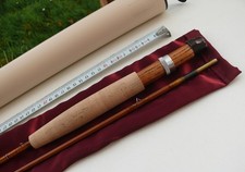 Pêche CANNE MOUCHE 7'5 Bambou Refendu Fly rod fishing cane split soie moulinet 5