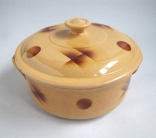 Ancienne Poterie Alsace Soufflenheim Art Déco Terrine Spritzdecor 30 's 40 's