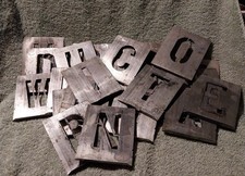 lettre métal alphabet pochoir
