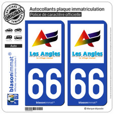 2 Autocollants plaque