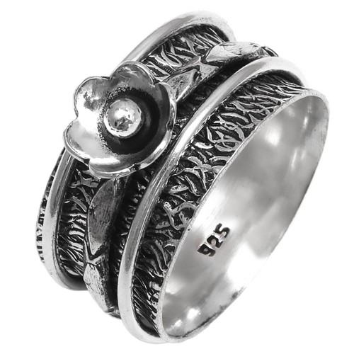 Bague toupie argent - toupie, pour