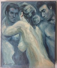 Tableau Ancien Huile Portrait