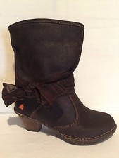 WOMENS ART COMPANY BROWN SLIP ON ANKLE BOOTS SZ 36