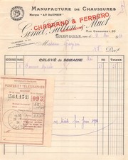 1934 MANUFACTURE DE CHAUSSURES CHABRAND _ FERRERO A GRENOBLE - MME GRAZIANI