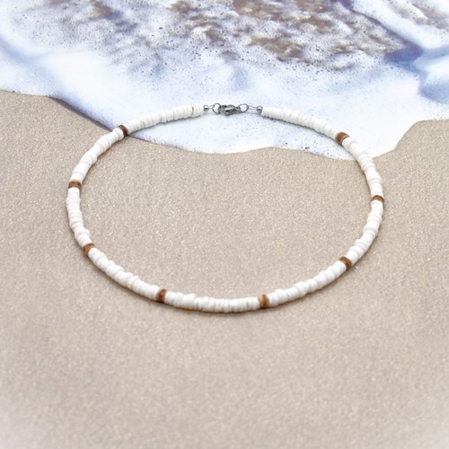 Bohemian surfer shell - bohemian, necklace