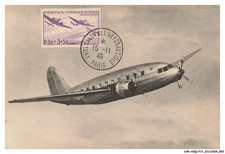 CAR-ADQP17-1185-AVIATION - Ailes de frnace - Le transport bimoteur - Carte max