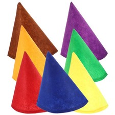  7Pcs Noël Gnome Chapeaux Costume Nain Chapeaux Feutre Cône Chapeau De Fête