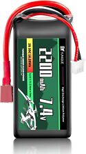 Batterie LiPo 7,4V 2200mAh 35C 2S avec connecteur T-Plug – Haute puissance RC