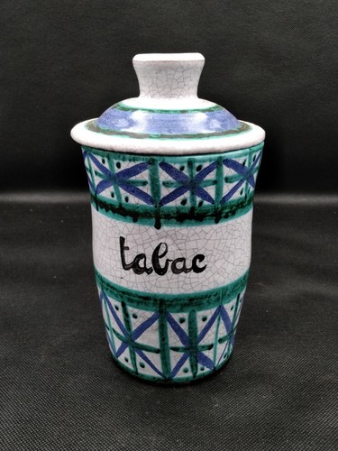 Superbe pot tabac faïence - superbe,