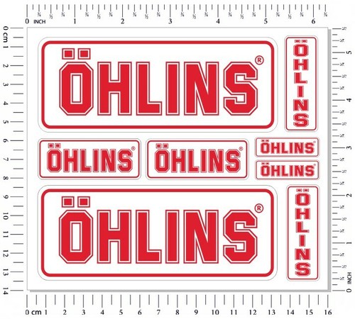 Ohlins fork shock stickers - ohlins, set