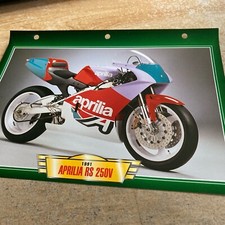 Aprilia RS250V 1991 RSv 250 fiche carte moto passion collection Atlas