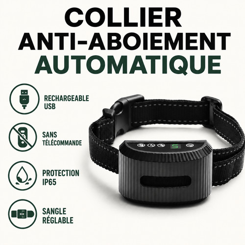 Collier anti aboiement chien - collier, anti-aboiement
