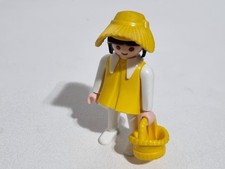 Playmobil 3587 Difficile Femme Agricultrice Paysanne Chapeau Pamela Jaune