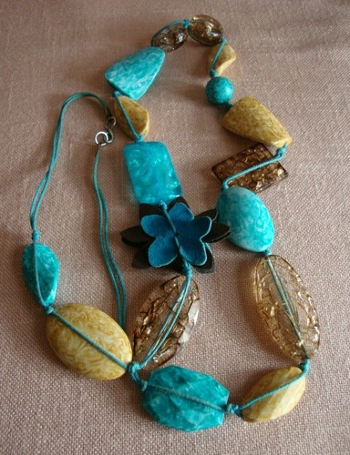 Long collier fantaisie - collier,