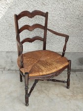 Fauteuil paille rustique provençale