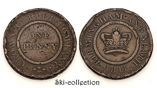 One penny token 1811 crown - penny,