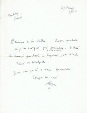 Jean COCTEAU - Lettre
