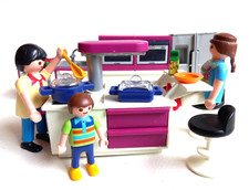 Playmobil - 5582 : cuisine design violette - meuble four frigo accessoire ilot