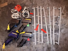 lot SCALEXTRIC Circuit electrique - 6 manettes + barrières tachées  -NON TESTEES