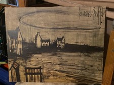 Tableau peinture BERNARD BUFFET. La petite plage. 1966