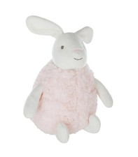 Doudou peluche lapin blanc rose Athmosphera JJA 30 cm