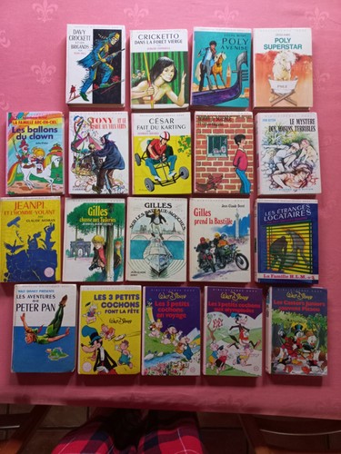 Lot livres bibliotheque - bibliotheque, rose