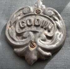 Blason  poêle à bois Godin 13 Cm  grand modèle 3720 À,de Couleur Gris,J