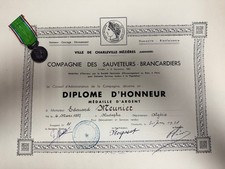 MEDAILLE + DIPLOME COMPAGNIE