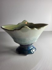 Vase Vintage Bleu Vert Reflets
