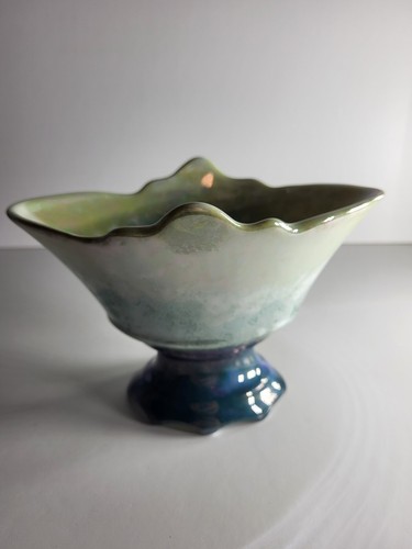 Vase vintage bleu vert - vase, reflets