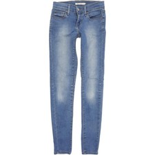 Levi's 710 Super  Femme Bleu Skinny Slim Stretch Jeans W24 L30 (77816)
