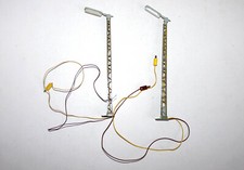 2 LAMPADAIRE REVERBERE LUMINAIRE ELECTRIQUE HO H:18cm TOUR D'ÉCLAIRAGE MINIATURE