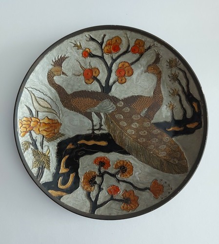 Assiette laiton cloisonne - assiette, en