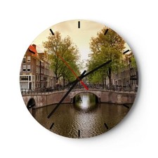 Horloge murale en verre