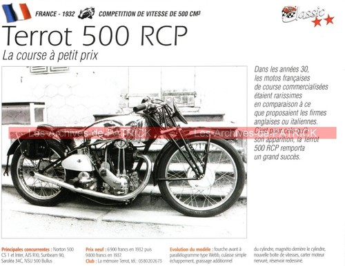 Terrot 500 rcp - 500, moto