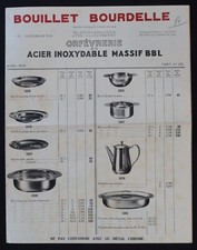 Catalogue tarif 1936 BOUILLET