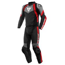 Dainese Avro 4 2tlg. Combinaison Cuir de Moto ( Noir/Anthracite/Rouge ) Gr : 50